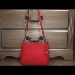 Michael Kors Lillie Sea Coral Messenger Leather